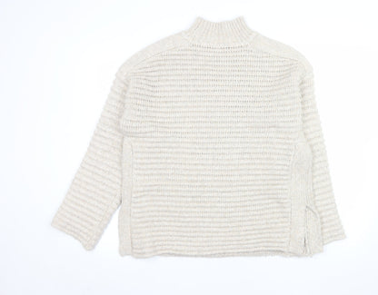 Mens UK Size M Marks and Spencer Beige Pullover Jumper