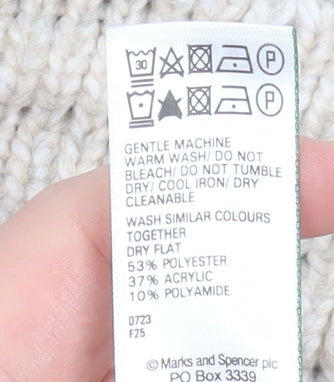 Mens UK Size M Marks and Spencer Beige Pullover Jumper