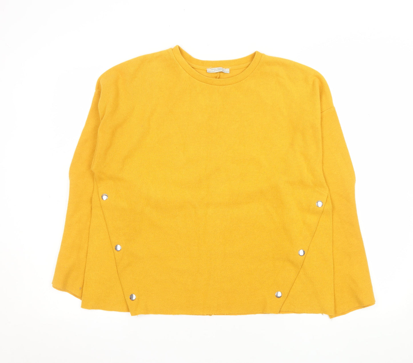 Womens UK Size 10 Zara Trafaluc Yellow Pullover Sweatshirt