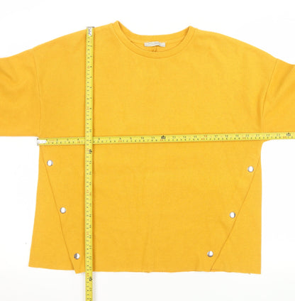 Womens UK Size 10 Zara Trafaluc Yellow Pullover Sweatshirt
