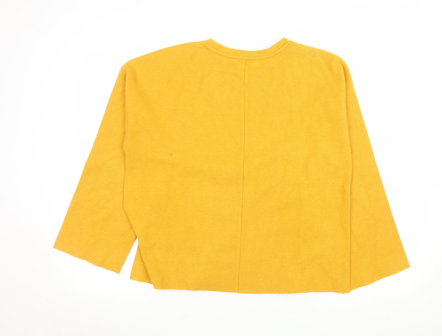 Womens UK Size 10 Zara Trafaluc Yellow Pullover Sweatshirt