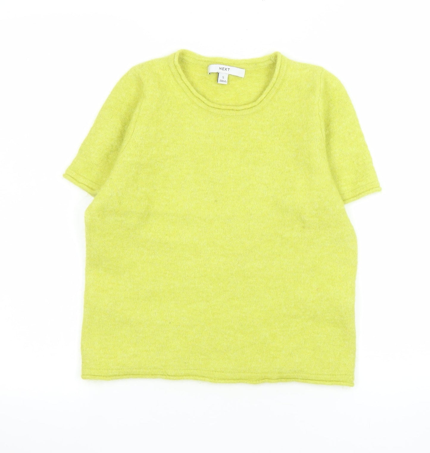 Womens UK Size S NEXT Yellow Basic T-Shirt