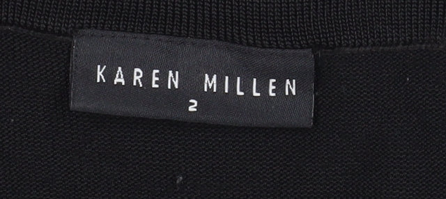Womens UK Size 10 Karen Millen Black Basic Blouse