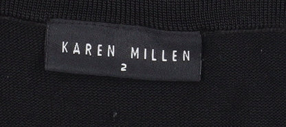 Womens UK Size 10 Karen Millen Black Basic Blouse