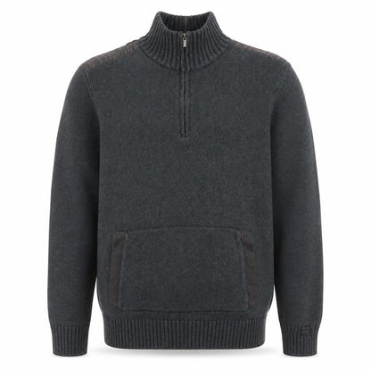 Mens UK Size XL Firetrap Grey 1/2 Zip Sweatshirt