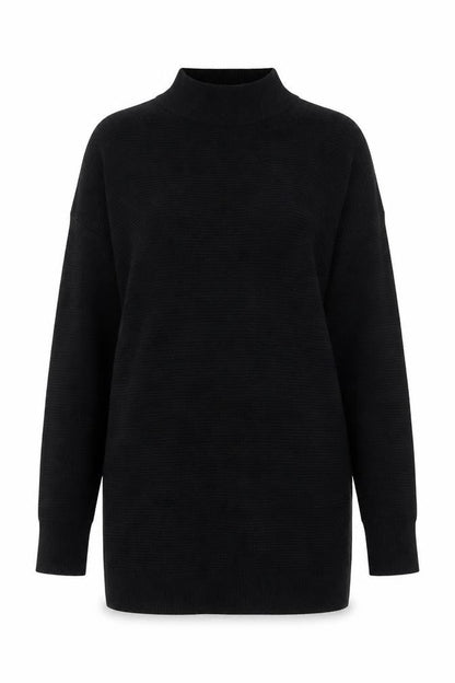 Editor's Cut Women's Black Size 12 Mock Neck Knit Top