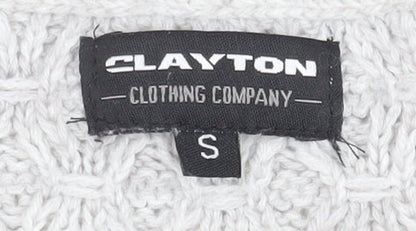 Mens UK Size S Clayton Grey Pullover Jumper