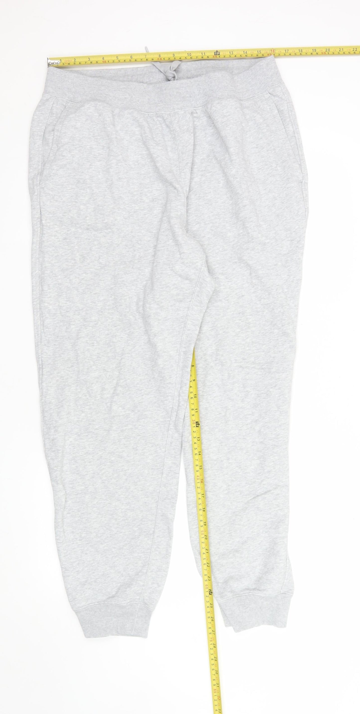 Womens UK Size XL Uniqlo Regular Fit Jogger Grey Trousers