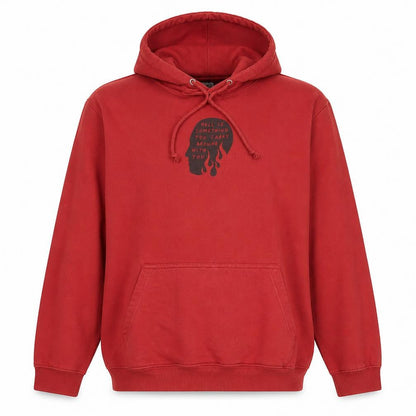 Mens UK Size L SRAW Red Pullover Hoodie