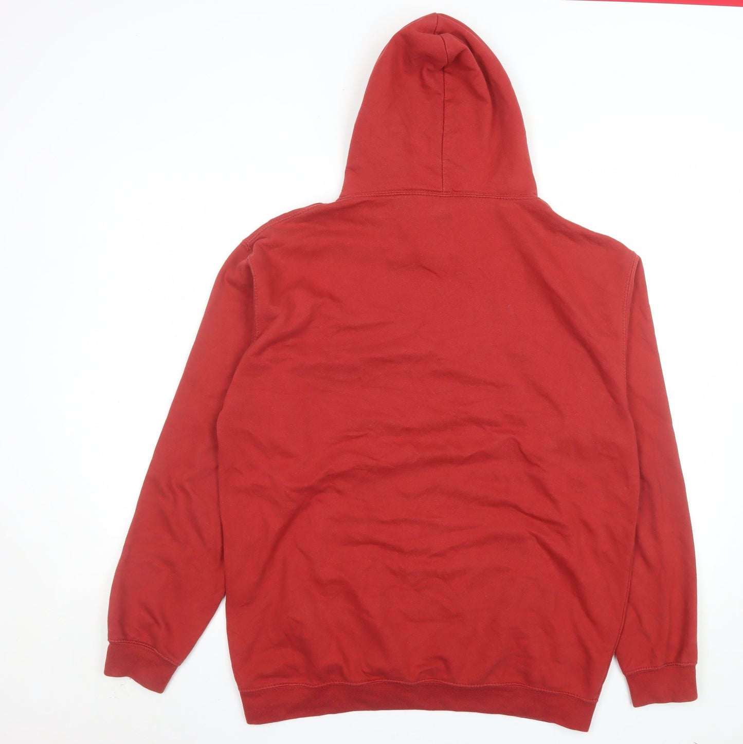 Mens UK Size L SRAW Red Pullover Hoodie