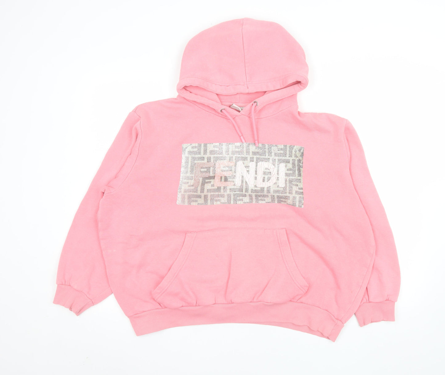 Womens UK Size M Light & Shade Pink Pullover Hoodie