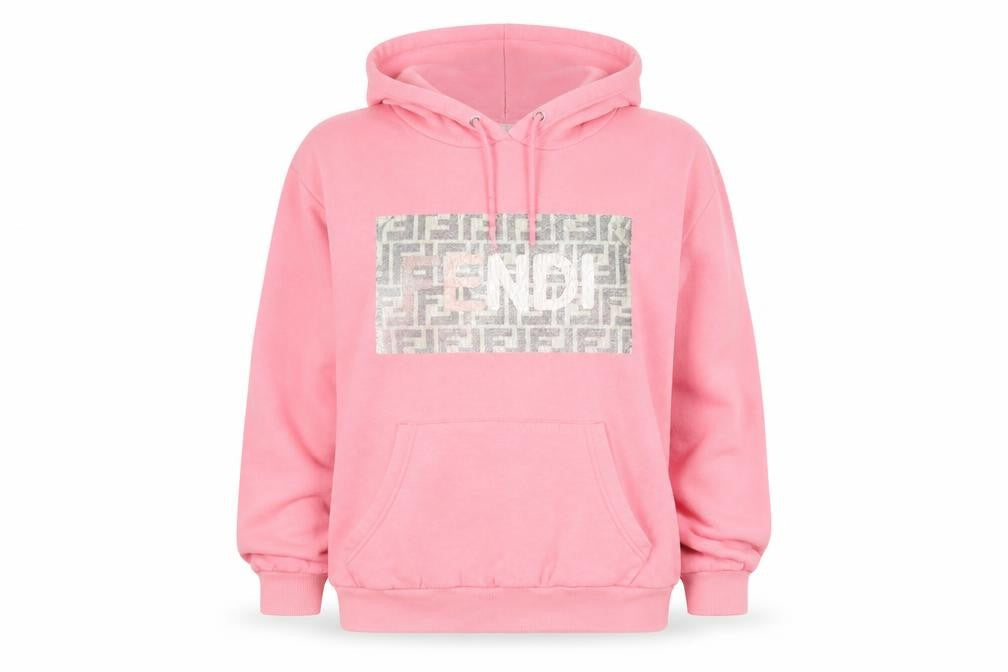 Womens UK Size M Light & Shade Pink Pullover Hoodie