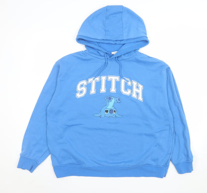 Womens UK Size L Disney Blue Pullover Hoodie