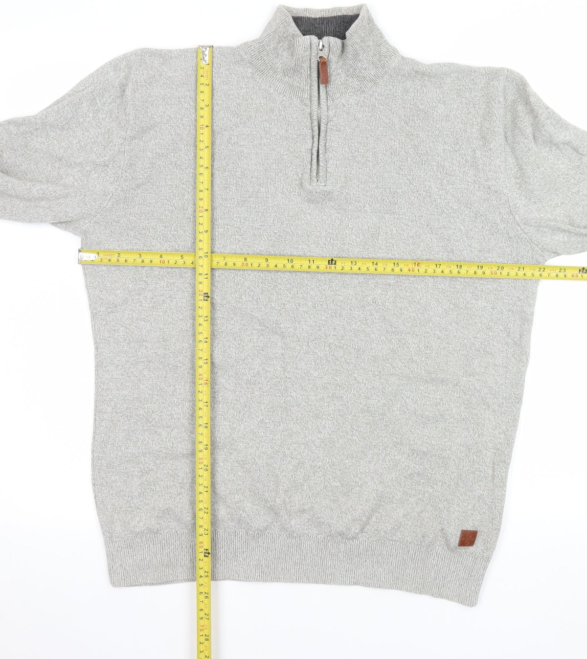 Mens UK Size M NEXT Grey Henley Sweatshirt