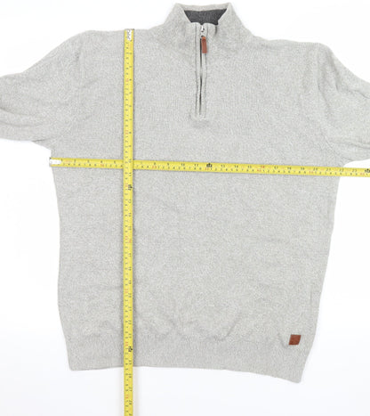 Mens UK Size M NEXT Grey Henley Sweatshirt