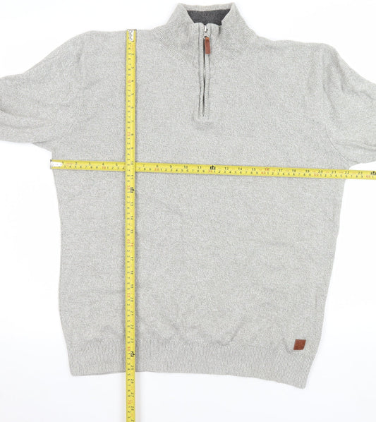 Mens UK Size M NEXT Grey Henley Sweatshirt