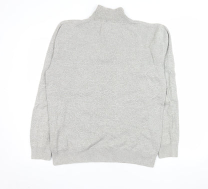 Mens UK Size M NEXT Grey Henley Sweatshirt