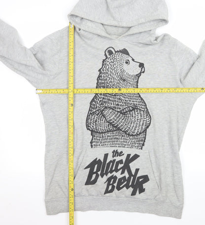 Mens UK Size L Bershka Grey Pullover Hoodie