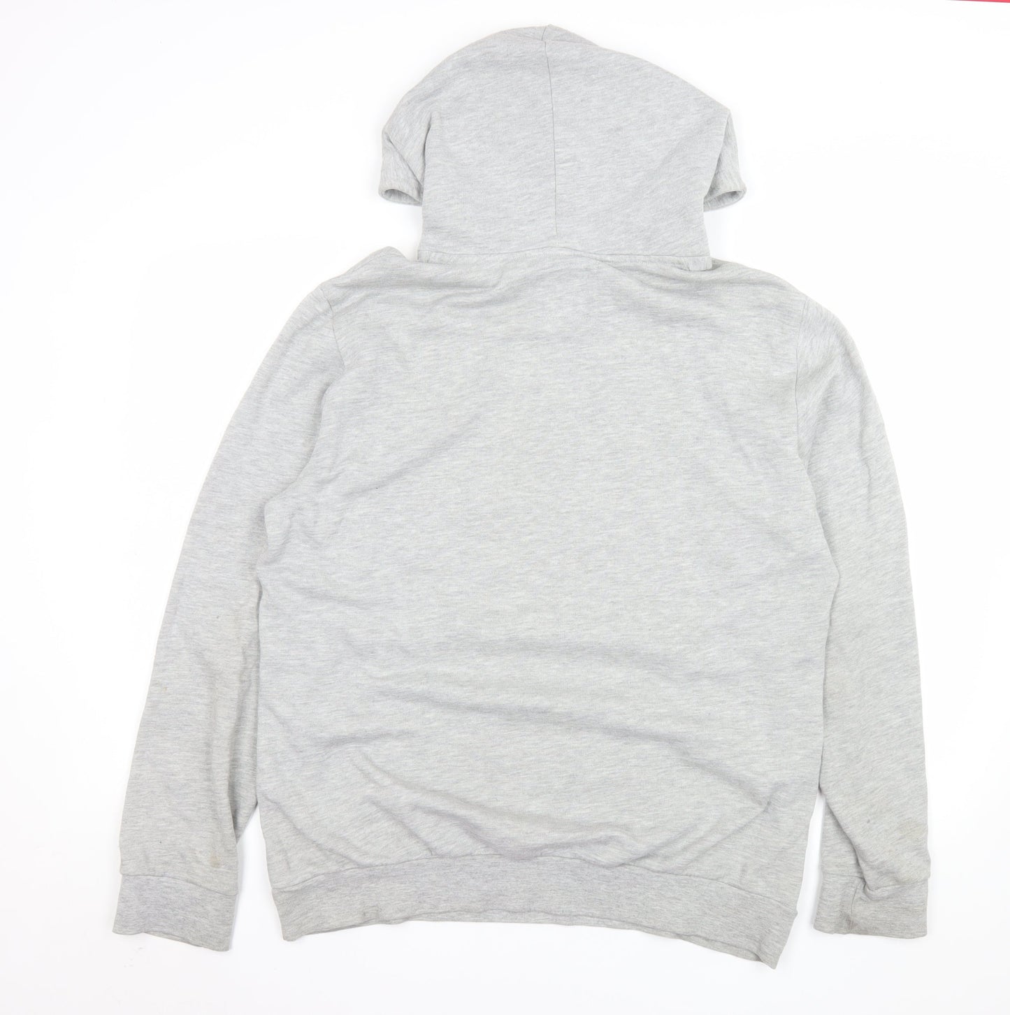 Mens UK Size L Bershka Grey Pullover Hoodie
