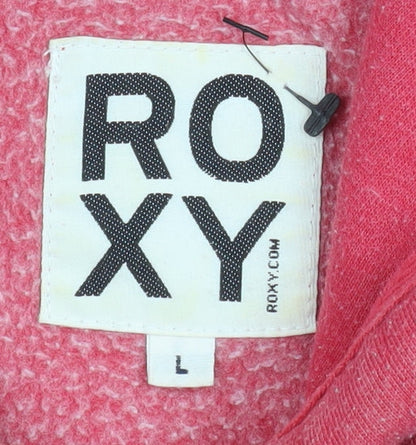 Womens UK Size L ROXY Pink Pullover Hoodie