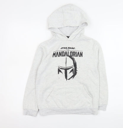 Boys UK Size 8-9 Years Star Wars Grey Pullover Hoodie