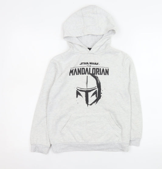 Boys UK Size 8-9 Years Star Wars Grey Pullover Hoodie