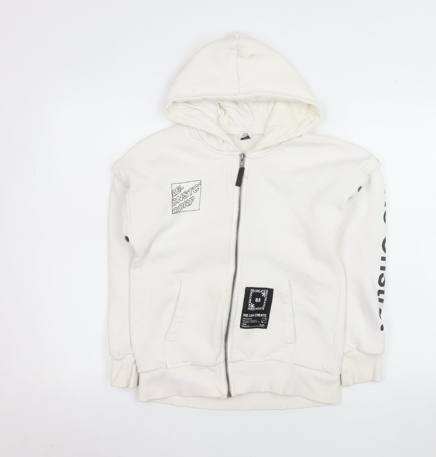 Boys UK Size 11-12 Years River Island White Basic Jacket