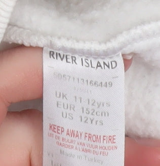 Boys UK Size 11-12 Years River Island White Basic Jacket