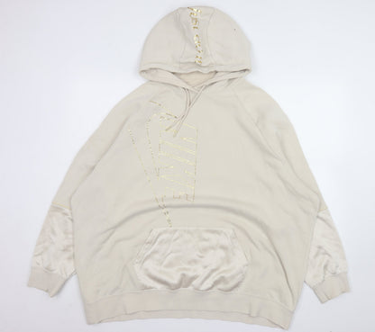 Womens UK Size XL Nike Beige Pullover Hoodie