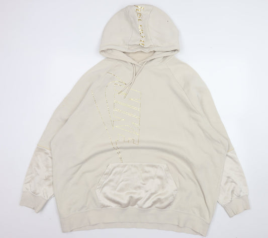Womens UK Size XL Nike Beige Pullover Hoodie