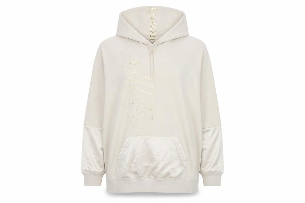 Womens UK Size XL Nike Beige Pullover Hoodie
