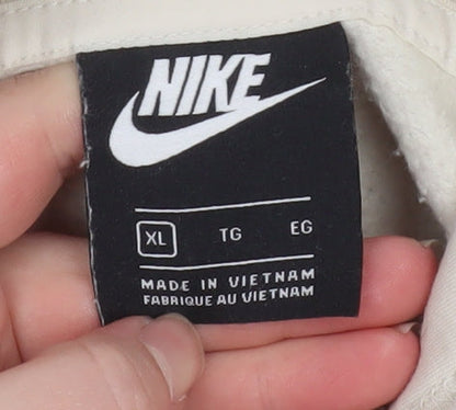 Womens UK Size XL Nike Beige Pullover Hoodie