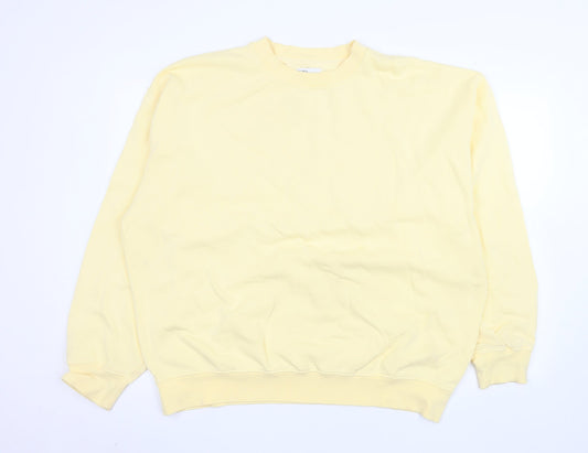 Womens UK Size 2XL Colorful Standard Yellow Pullover Sweatshirt
