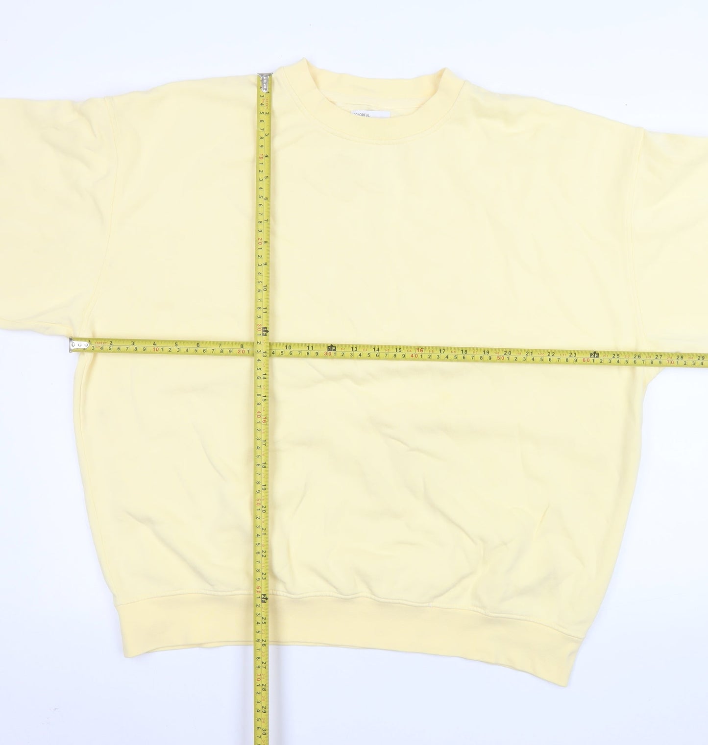 Womens UK Size 2XL Colorful Standard Yellow Pullover Sweatshirt