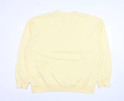 Womens UK Size 2XL Colorful Standard Yellow Pullover Sweatshirt
