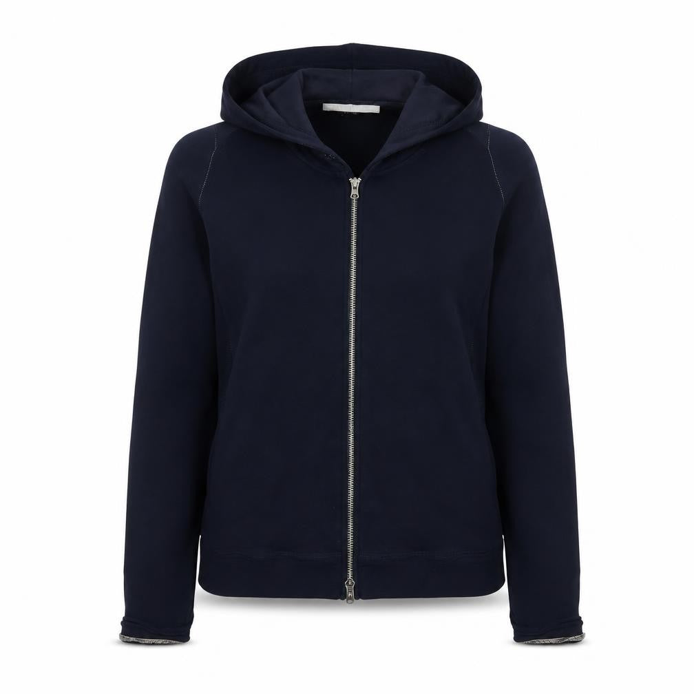Marks & Spencer Women’s Black Hooded Full Zip Cotton Jacket UK 10