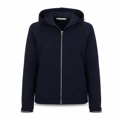 Marks & Spencer Women’s Black Hooded Full Zip Cotton Jacket UK 10