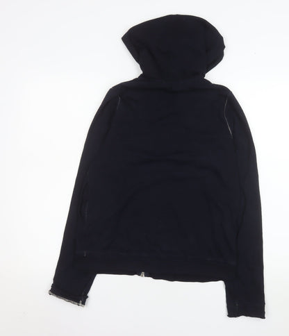 Marks and Spencer Women’s Black Hooded Full Zip Cotton Jacket UK 10