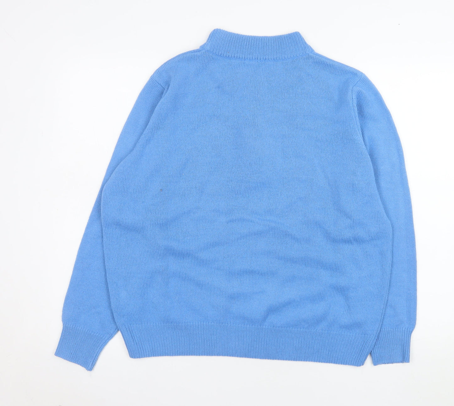 Womens UK Size 18 Damart Blue Henley Jumper