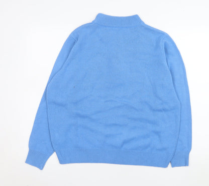 Womens UK Size 18 Damart Blue Henley Jumper