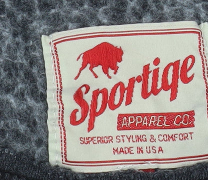 Mens UK Size L Sportiqe Grey Pullover Sweatshirt