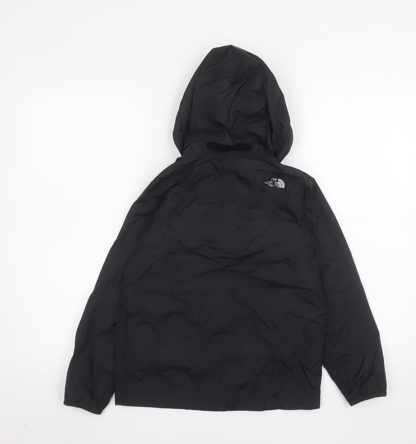 The North Face Boys Black Waterproof Hooded Rain Coat Jacket 7-8 Years