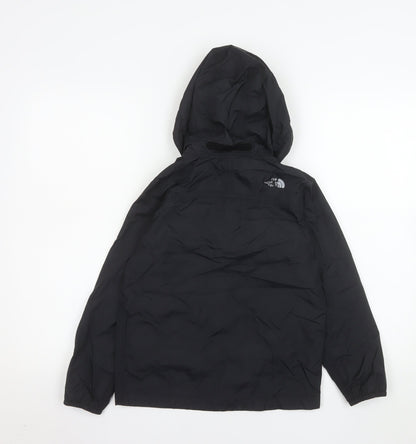 The North Face Boys Black Waterproof Hooded Rain Coat Jacket 7-8 Years