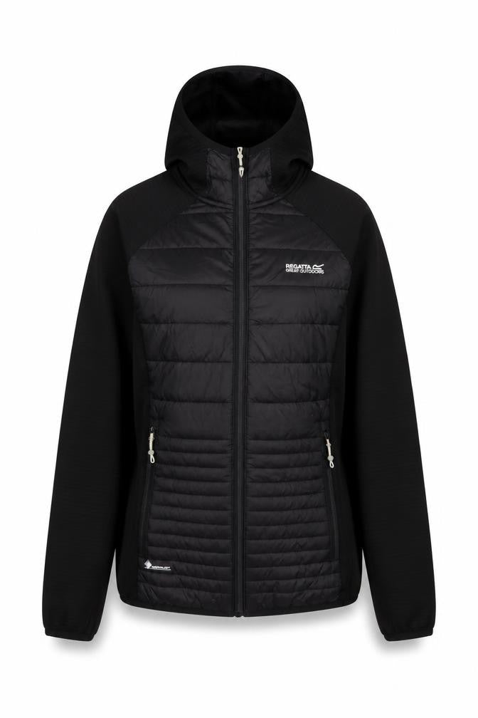 Regatta Great Outdoors Women's Black Hooded Puffer Jacket Size 8