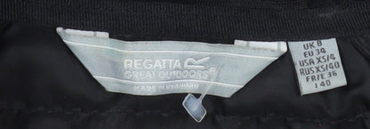 Regatta Great Outdoors Women's Black Hooded Puffer Jacket Size 8