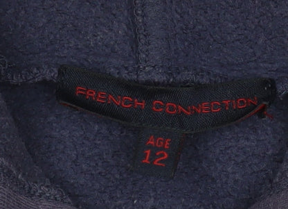 French Connection Girls Purple Hooded Full Zip Fleece Jacket Age 12