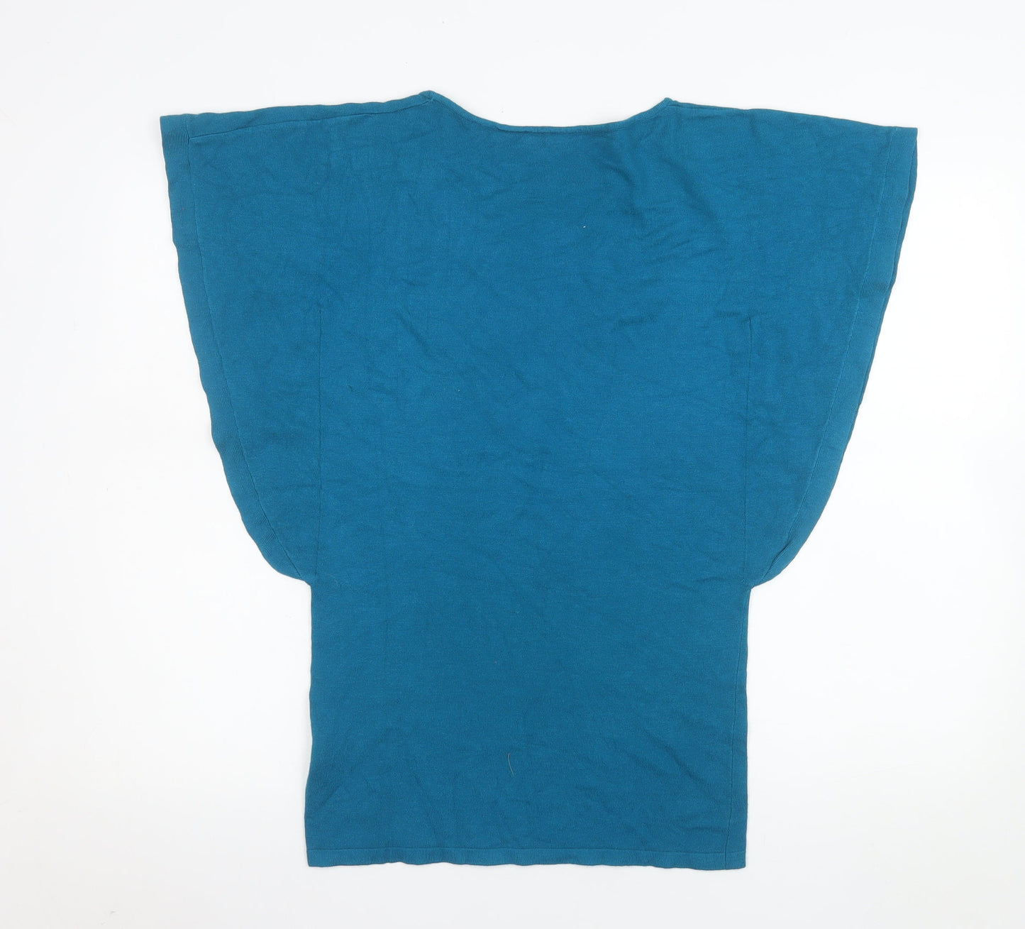 Womens UK Size S MINORITY Blue Basic T-Shirt