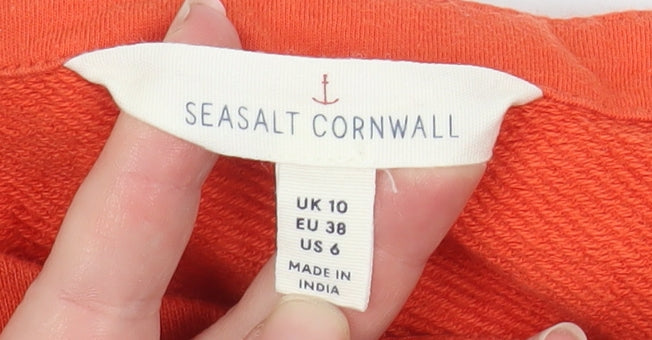 Womens UK Size 10 Seasalt Cornwall Orange Pullover Sweatshirt
