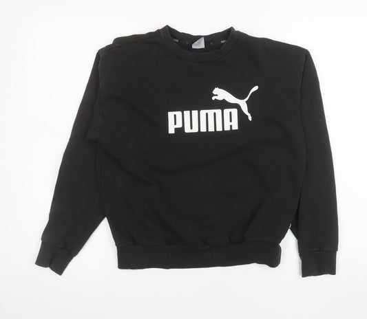 Womens UK Size XS PUMA Black Pullover Sweatshirt