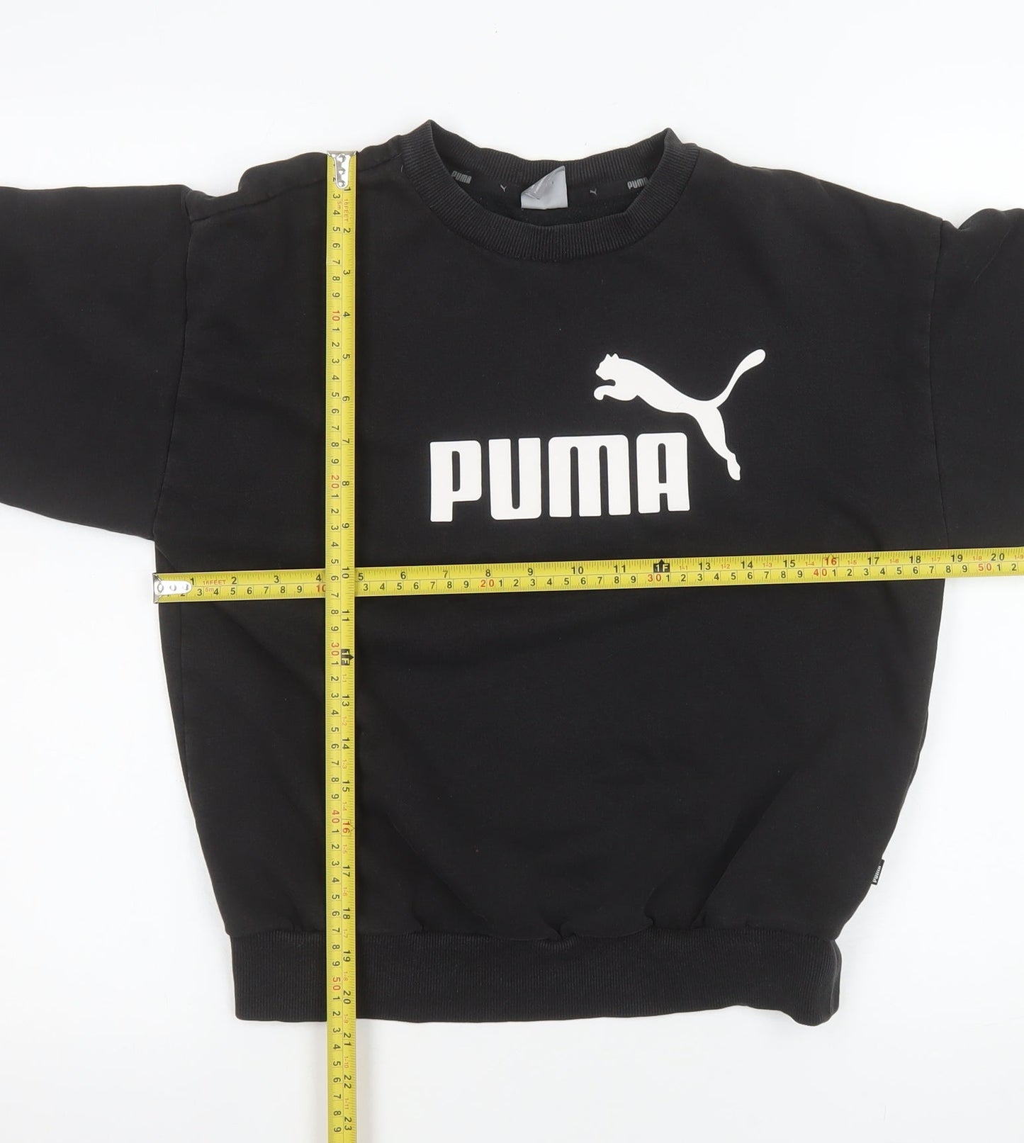 Womens UK Size XS PUMA Black Pullover Sweatshirt